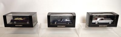 MINICHAMPS : Lot de 3 miniatures automobiles en boîte compre…