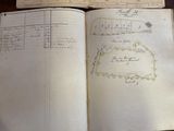 an old book with a lot of writing on it