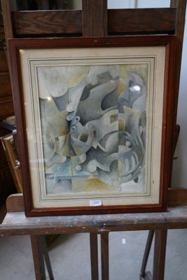 ECOLE CUBISTE Composition abstraite