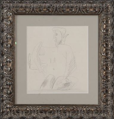 an image of a drawing of a man sitting in a chair