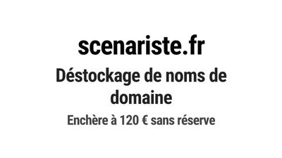 Nom de domaine scenariste.fr. Catégorie: Art et culture.