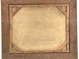 a close up of a wooden frame on a white background