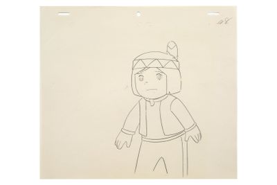 une image représentant le dessin d'une personne portant un chapeau et une veste