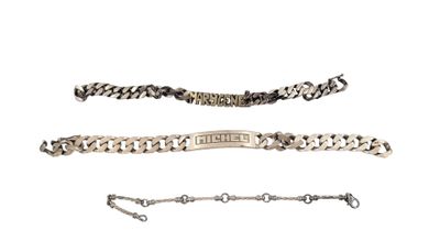 three different types of bracelets on a white background