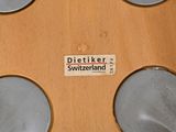 a sign that says dietter switzerland on the side of a wooden wall
