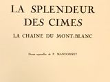 la splendeur des cimes, la chaine du montblanc by jules payot