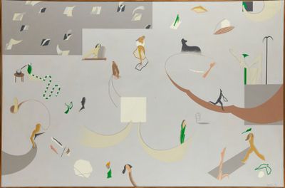 Jan VOSS (né en 1936). "Au carrefour", 1970.