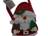 santa claus with a gift bag on a white background