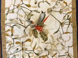 an image of a square scarf with a bird on it