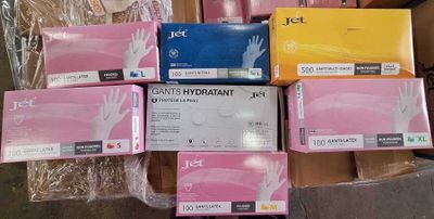 22 / 1 palette de 142 kg de gants en latex, nitrile et … - Photo 1