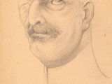 portrait d'un homme portant une moustache et une barbichette
