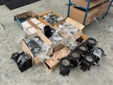 many boxes of assorted items sitting on the floor