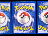 three cards with a picture of a pokemon figure on them