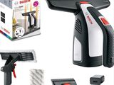 un aspirateur noir et blanc et une boîte de produits d'entretien