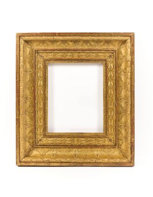 a gold frame with a white background and a white background