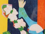 an image of a painting of a person with a flower in their hand