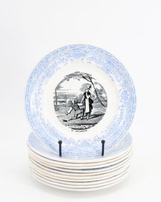 ART DE LA TABLE - GIEN FRANCE - Suite de treize assiette en …