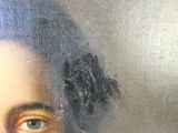 un tableau représentant un homme aux cheveux noirs