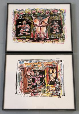 DURRAN. DURRAN (XX°) La boucherie Deux techniques mixte sur …