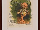 tableau représentant une femme coiffée d'un chapeau et un homme coiffé d'un haut-de-forme