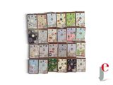 a picture of a wall with a bunch of cards on it