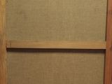 a painting of a wooden frame with a brown canvas on it