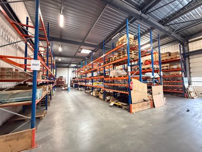 a large warehouse filled with lots of shelves and pallets