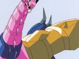 animation : cellule d'animation représentant un dragon rose et jaune