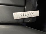a close up of a sticker on the seat of a car