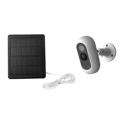 a solar panel attached to a wall with a remote control