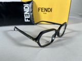 fendi eyeglasses with box and case on white table