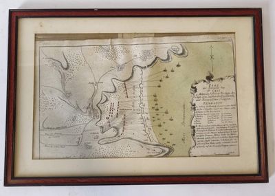 une vieille carte de la bataille d'Antietta, avec en arrière-plan une carte de la bataille d'Antietta