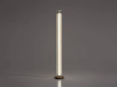 a white light that is sitting on top of a table