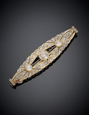 une barrette en or et diamants