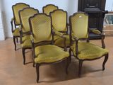 set of six louis xv style dining chairs