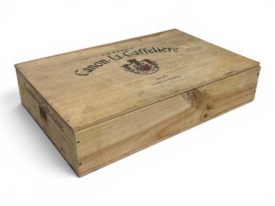 an image of a wooden box with a label on it