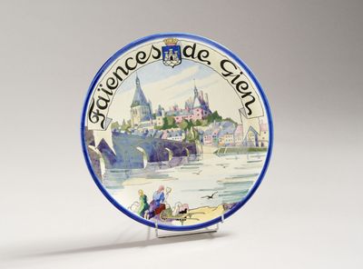 GIEN - Rob Grand plat circulaire publicitaire "Faïences de G…