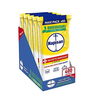lot de quatre paquets de Nappisan présentés dans une boîte en carton