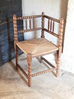 PAIRE DE FAUTEUILS coin de feu, en bois tourné et assise pai… (photo 2)