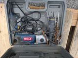 a tool box with tools in it sitting on a pallet