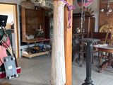an image of a living room with a lot of stuff on the floor