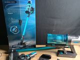 an image of a cordless vacuum is on a table next to a box of cordless vacuums