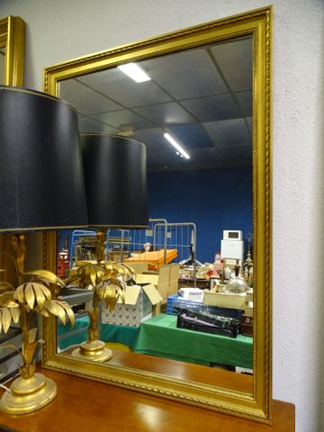 Miroir cadre bois doré moderne 108 x 78