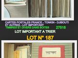 two pictures of a lot of records in a box