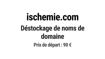 Nom de domaine ischemie.com. Catégorie: Santé et médical.