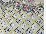 a picture of a rug with a flower design on it
