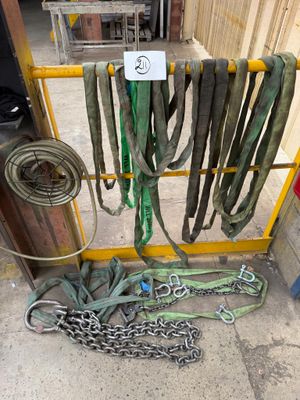 a lot of hoses that are on the ground