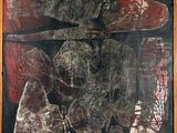 an image of a painting on a wall with a wooden frame