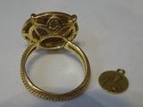 an image of a gold ring with a skull and crossbone on it