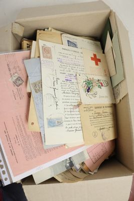 1 carton de vieux papiers dont fiscaux